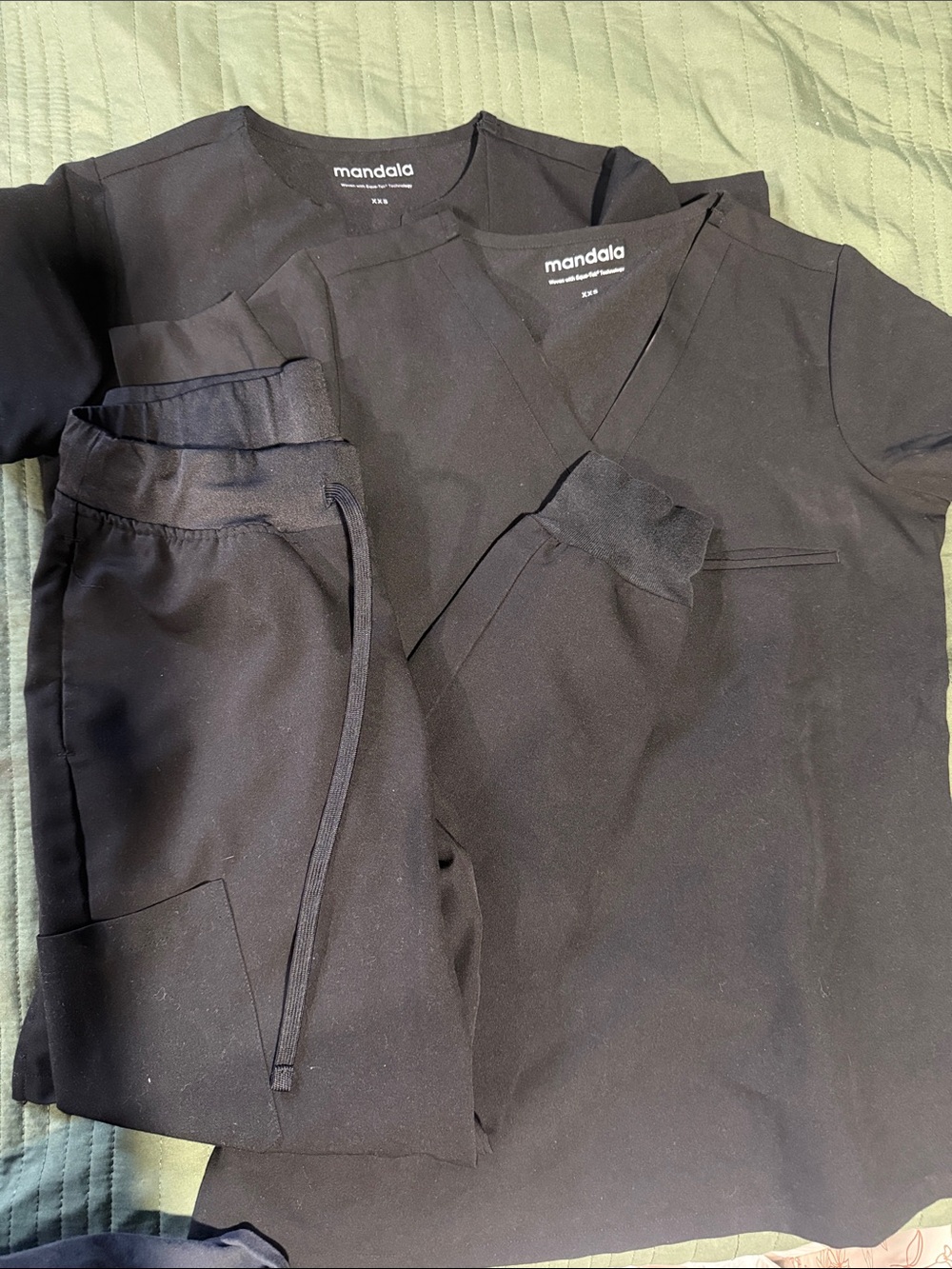 Women’s Mandela Scrub Set Black Size XXS